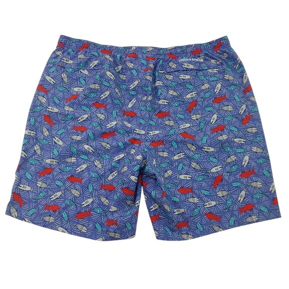 Field & Stream Board Shorts Mens 2XL Blue Fish Print Harbor II Fishing Outdoor - Picture 5 of 12
